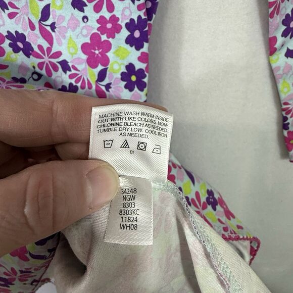 Hanna Andersson Pink Purple Floral Drop Waist Tunic Dress Girl's 140 US 10 - Picture 9 of 11